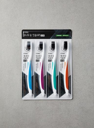 대나무 숯 칫솔(4P)