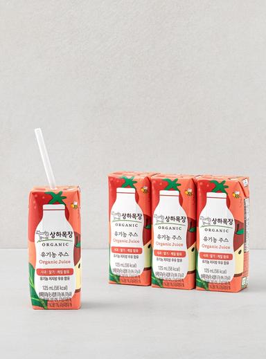상하목장 유기농주스 사과딸기케일(125mL×4)