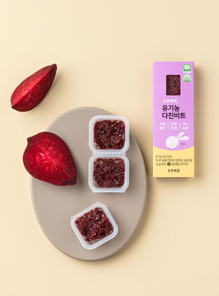 초록베베 유기농 다진비트(45g/3큐브)