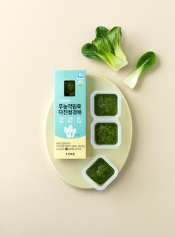 초록베베 무농약원료 다진청경채(45g/3큐브)